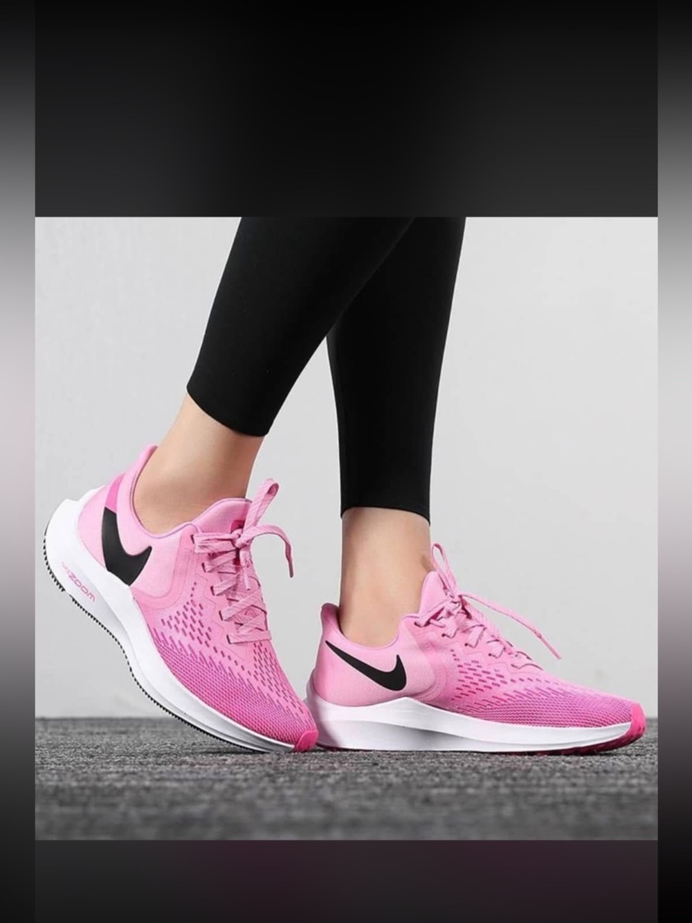 Nike Air Zoom Winflo 6 Psychic Pink Black Running Sneaker - Picture 4 of 14